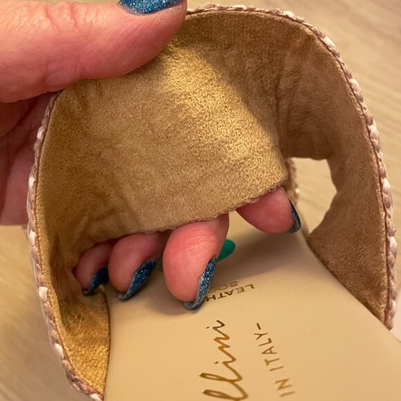 Avellini Made in Italy Braided Band Sandals Women Size 8 in Tan - Picture 7 of 11